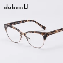 Ацетатные металлические очки оправа Женские винтажные Ретро заклепки овальные от близорукости, по рецепту компьютера прозрачные оправы для оптических очков# MW48