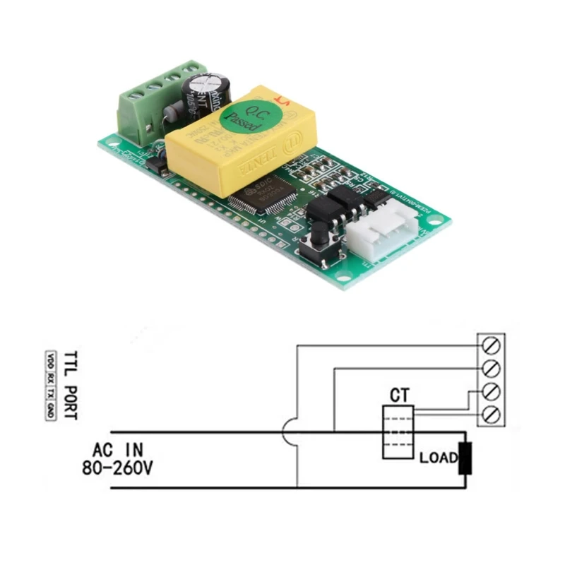 PZEM 004T мультиметр напряжения тока модуль 80 260V 100A + сплит