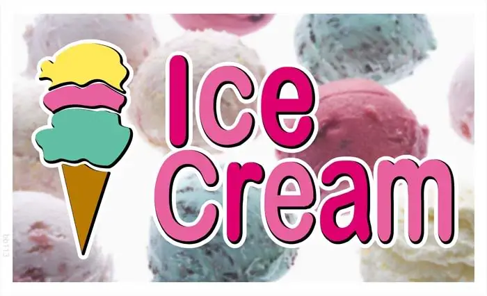 bb113 Ice Cream Banner Shop Sign Wholesale Dropshipping on Aliexpress