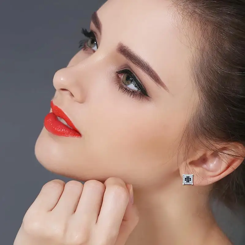 Женские серьги гвоздики из серебра 925 пробы T192|stud earrings|engagement jewelry |