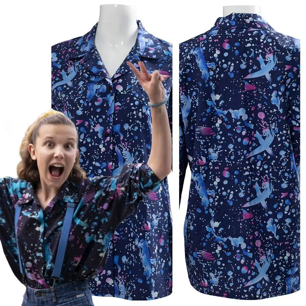 

Stranger Things 3 Eleven Cosplay Costume Eleven Long Sleeve T-Shirt Halloween Carnival Costumes For Adult Women Female Girls