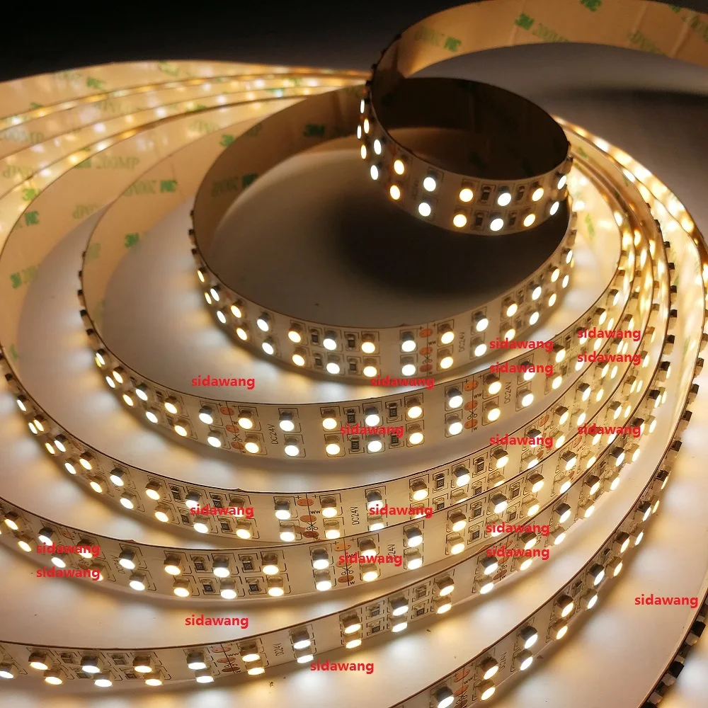 

Dual Color CRI>95 +Ra SMD3528 CCT Color Temperature Adjustable & Dimmable LED Strip Light CW+WW DC24V 240LEDs/m 5m/reel
