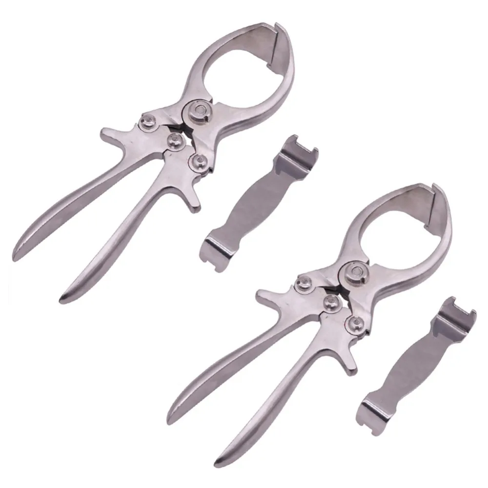 2 pcs Castration Pliers Stainless Steel Bloodless Snipping Pliers Cutting Tool Pliers Sheep With