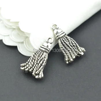 

50pcs/lots Antique metal tibetan silver charms tassel jewelry pendants for diy necklace bracelet jewelry making 20*12mm Z42930