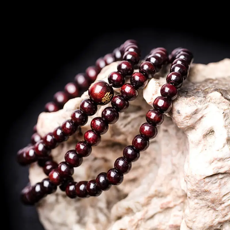 

LNRRABC 2018 new Mutilayer Beads Sale Bracelet Tibetan Meditation Rosary Bracelet Color Wooden Red Buddhist bracelet men jewelry
