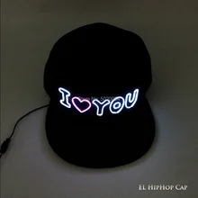 Унисекс мигающий EL cap повседневные бейсбольные светодиодные светящиеся бейсболки Регулируемые светящиеся хип хоп шапки для мужчин и женщин уличная одежда