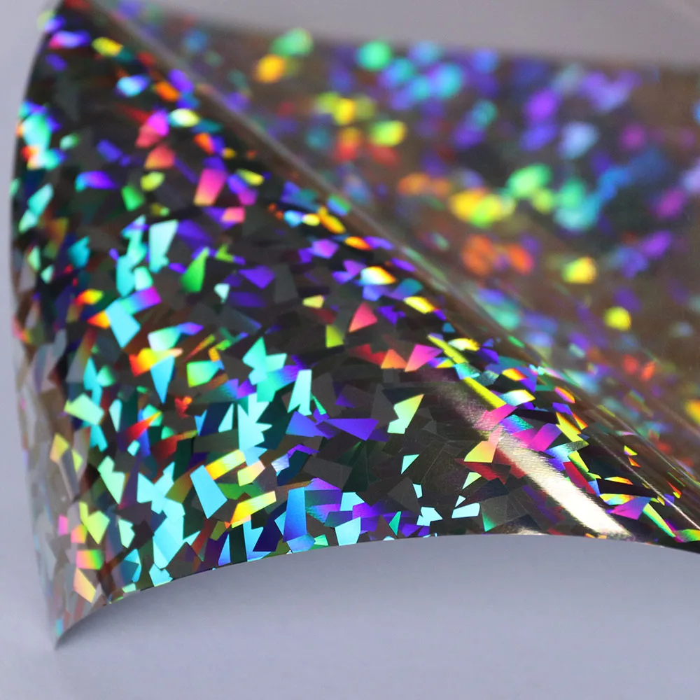 

50x100cm Crystal Silver Holographic Heat Transfer Vinyl HTV Premium HTV Iron On T-Shirt Vinyl Transfer Sheets - Best HTV Vinyl
