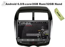 8-Core Android 6.0 10.2inch Car Dvd Gps Navi Audio for Mitsubishi ASX 2010-2015 steering wheelDAB+ WIFI 1024*600,2GBRAM 32GB NA