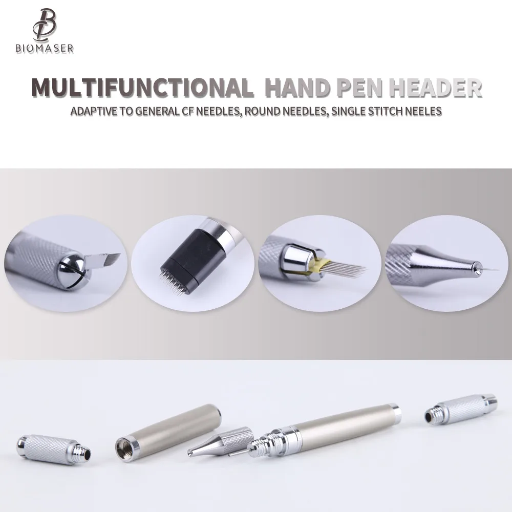 Microblading Munsu Tebori Pen Random Color for Permanent Make up Manual eyebrow permanent makeup pen Microblading needle blade