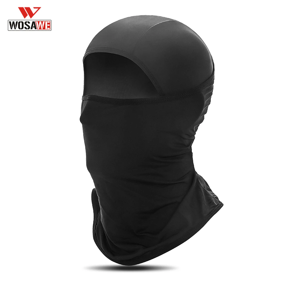 

WOSAWE Motorcycle Mask Balaclava Cycling Ski Mask Neck Protecting Ice Fabric Cap Anti-UV Full Face Masks Ultra Thin Breathable