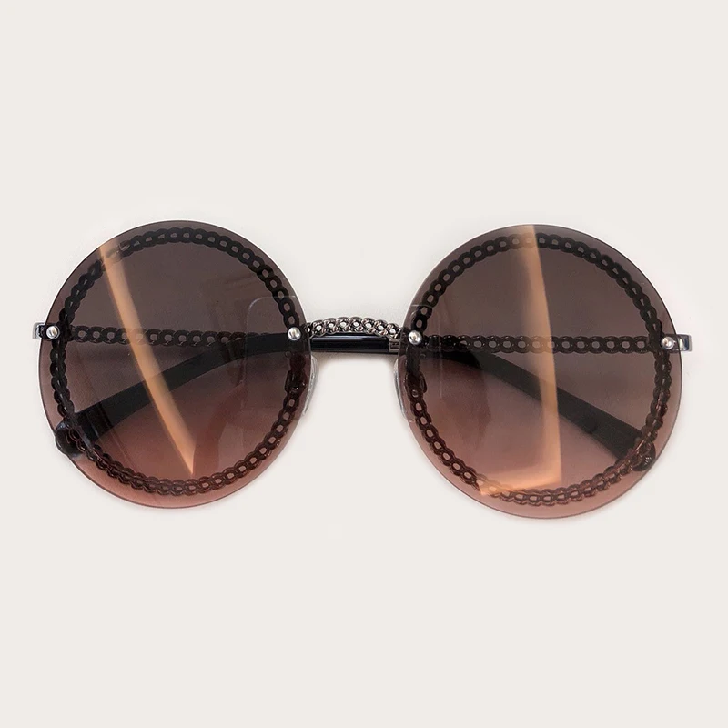 Kette no5 Legierung Oculos Neue Sunglasses Damen Rahmen Sunglasses Frauen Uv400 Runde No1 Sol Sunglasses Sonnenbrille Sunglasses Ankunft Weiblichen no3 2019 Sunglasses no4 no2 De vBvw8
