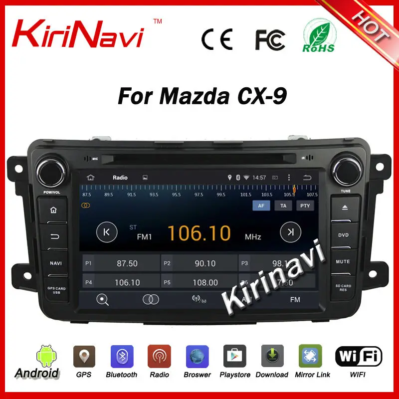 Cheap KiriNavi Android 7.1 car multimedia system for mazda cx9 cx-9 2007-2015 car radio dvd gps navigation stereo WIFI 3G Playstore 3