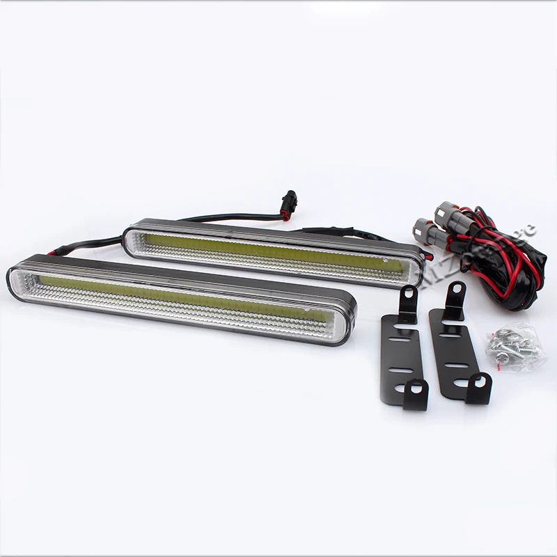 12W Brand New COB LED Vehicles Car Daytime Running Light DRL With Installation Bracket Super White