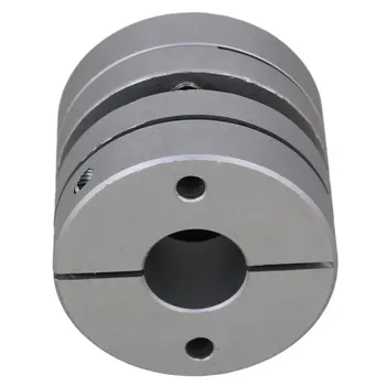

34 x 32mm Silver Aluminum Alloy Single Diaphragm Flexible Motor Shaft Coupling for Servo System