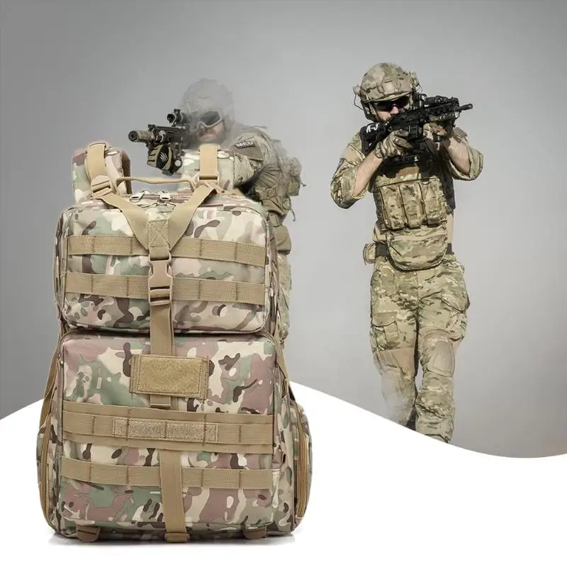 

BL068 3P 45L Outdoor Marching Knapsack Tactical Backpack CP Camouflage Outdoor Marching Knapsack Tactical Backpack