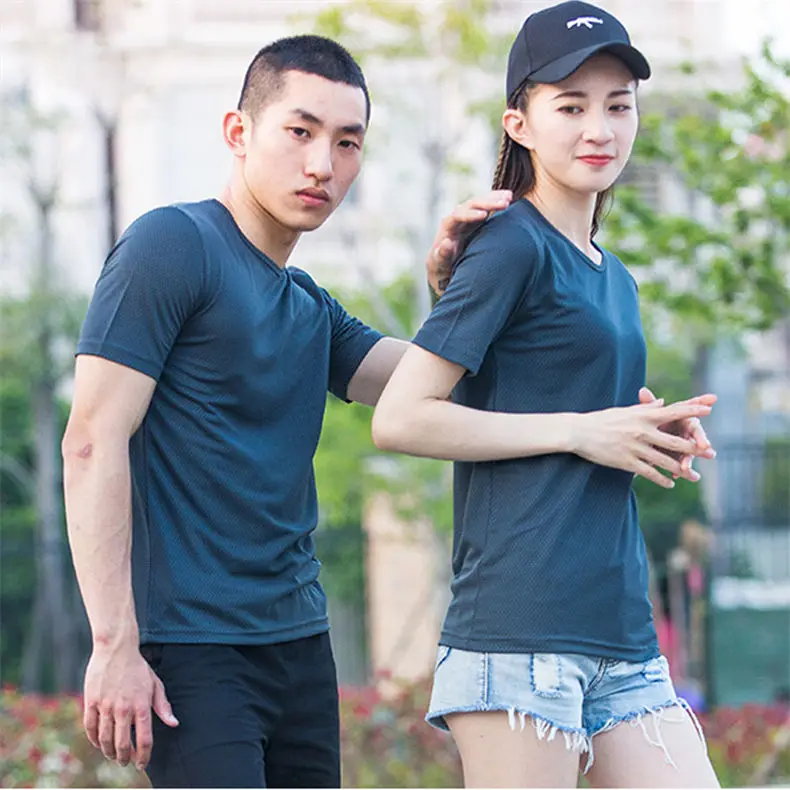XS-5XL Fast Dry T shirts Men Women Short Male Female Fitness T-Shirts Summer Breathable Hiking Couple Sweat-shirts Man Plus Size 1