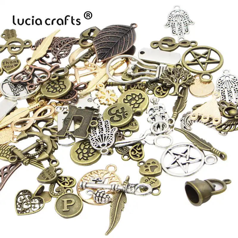 Lucia Craft смешанные размеры античная бронза сплав металл DIY кулон ювелирные изделия