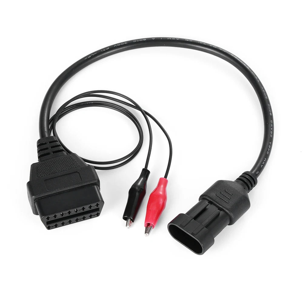 For Fiat Alfa Lancia 3 Pin to 16 Pin OBD2 Adapter Connector Diagnostic Cable US