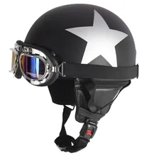 

Open Face Motorcycle Half Helmet for 54 - 59cm Head Circumference with Goggles & Visor Motocross Mask