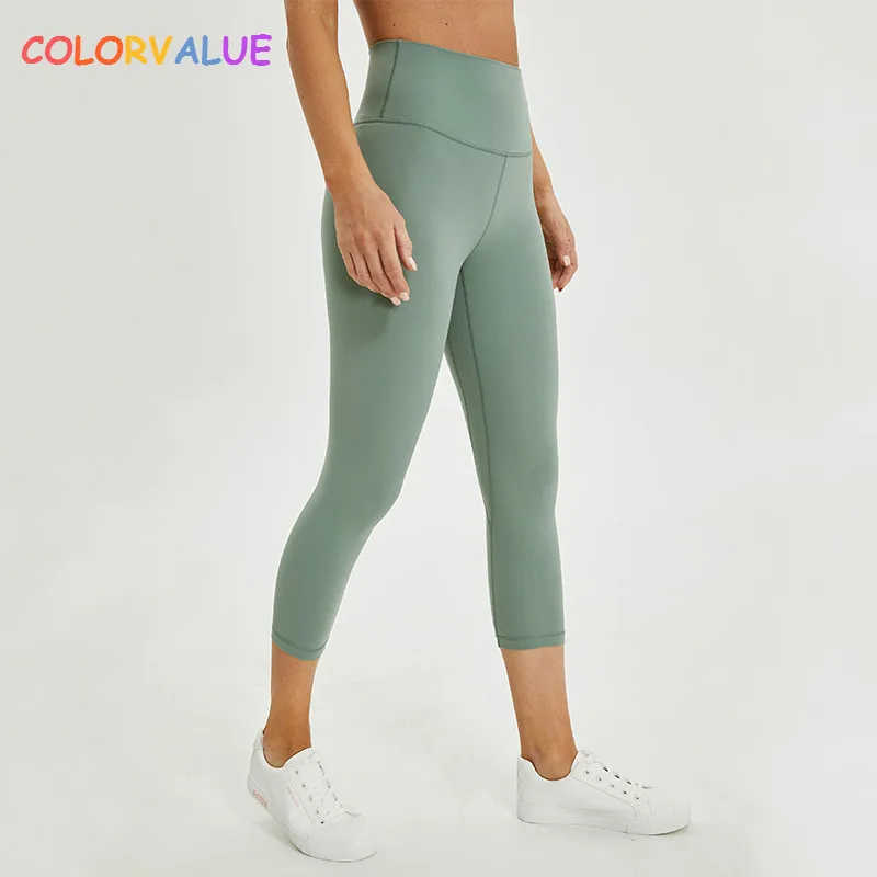 Skup Colorvalue 2.0 wersje Naked Feels zwykły Athletic Fitness Cpari spodnie damskie miękkiej nylonowej siłowni joga Sport przycięte spodnie Size2 10