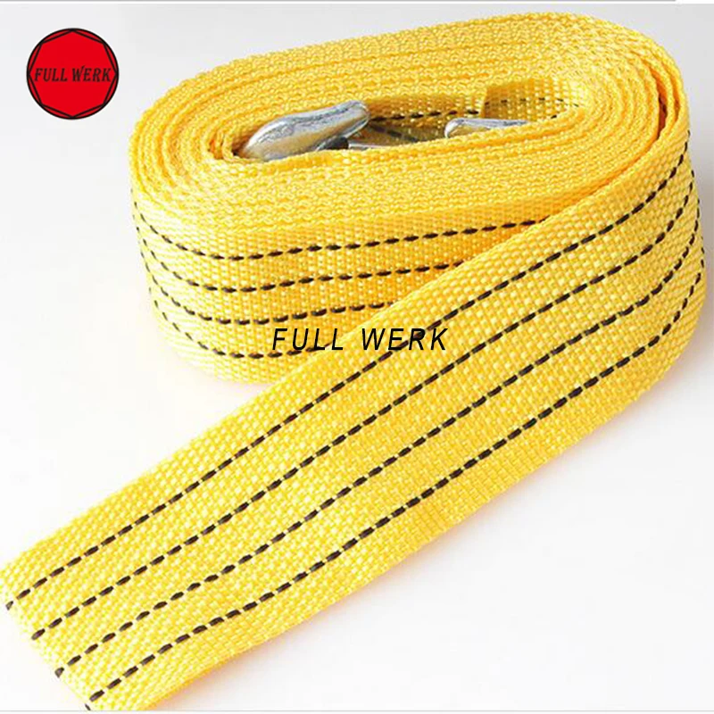 1 قطعة 4 متر 3 طن الطوارئ سيارة مقطورة مقطورة حزام حبل الثقيلة السيارات مساعد u-شكل خطاف عالية القوة