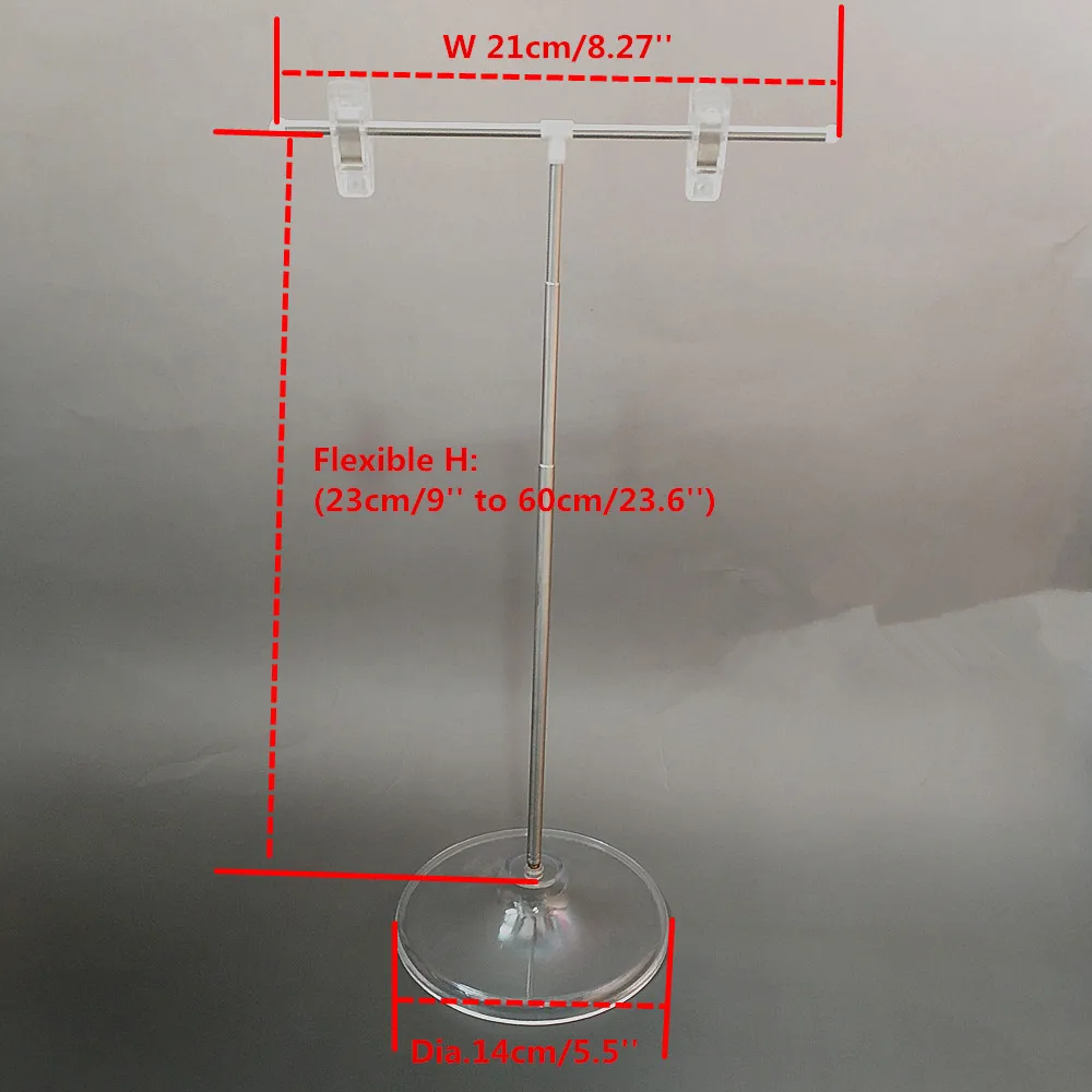 POP Пластик рекламы плакат Бумага Регулируемый H 26to63cm на столешницу зажимы для витрины держатель стоит 10 комплектов