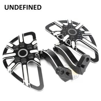 

For Harley Touring 1993-2016 2017 FLHT FLTRX FLHX Black CNC Floorboards Passenger Mounting Motorcycle Bike UNDEFINED