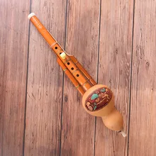 Hulusi – flûte traditionnelle chinoise en bambou, gourde naturelle, ethnique, professionnelle, clé C, pour amoureux des Instruments à vent, 1 pièce