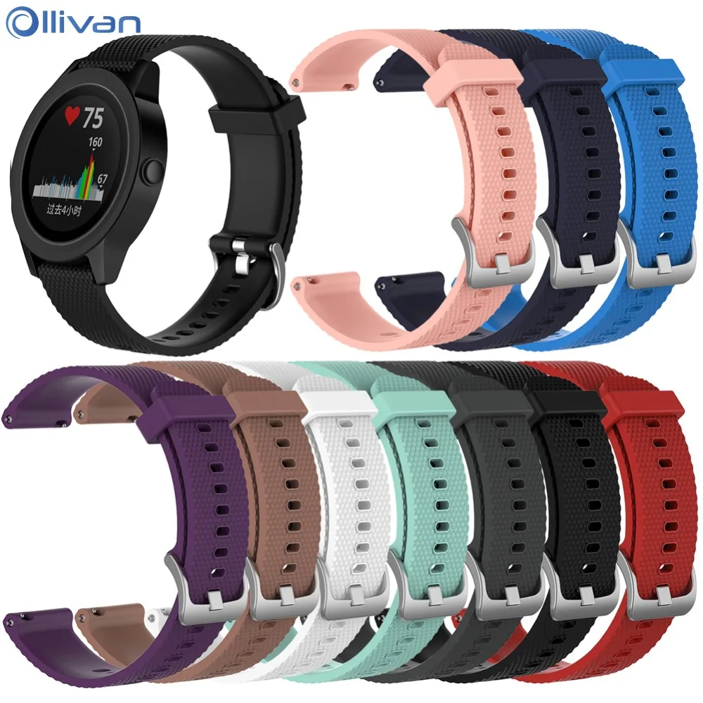 

Soft Silicone Replacement Strap for Garmin Vivoactive 3 Smart wristband Belts metal buckle for Garmin Vivoactive HR Watch band