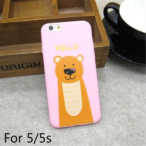 Hot Sale Soft TPU Silicone Cute Cartoon Bear Rabbit Back Cover for