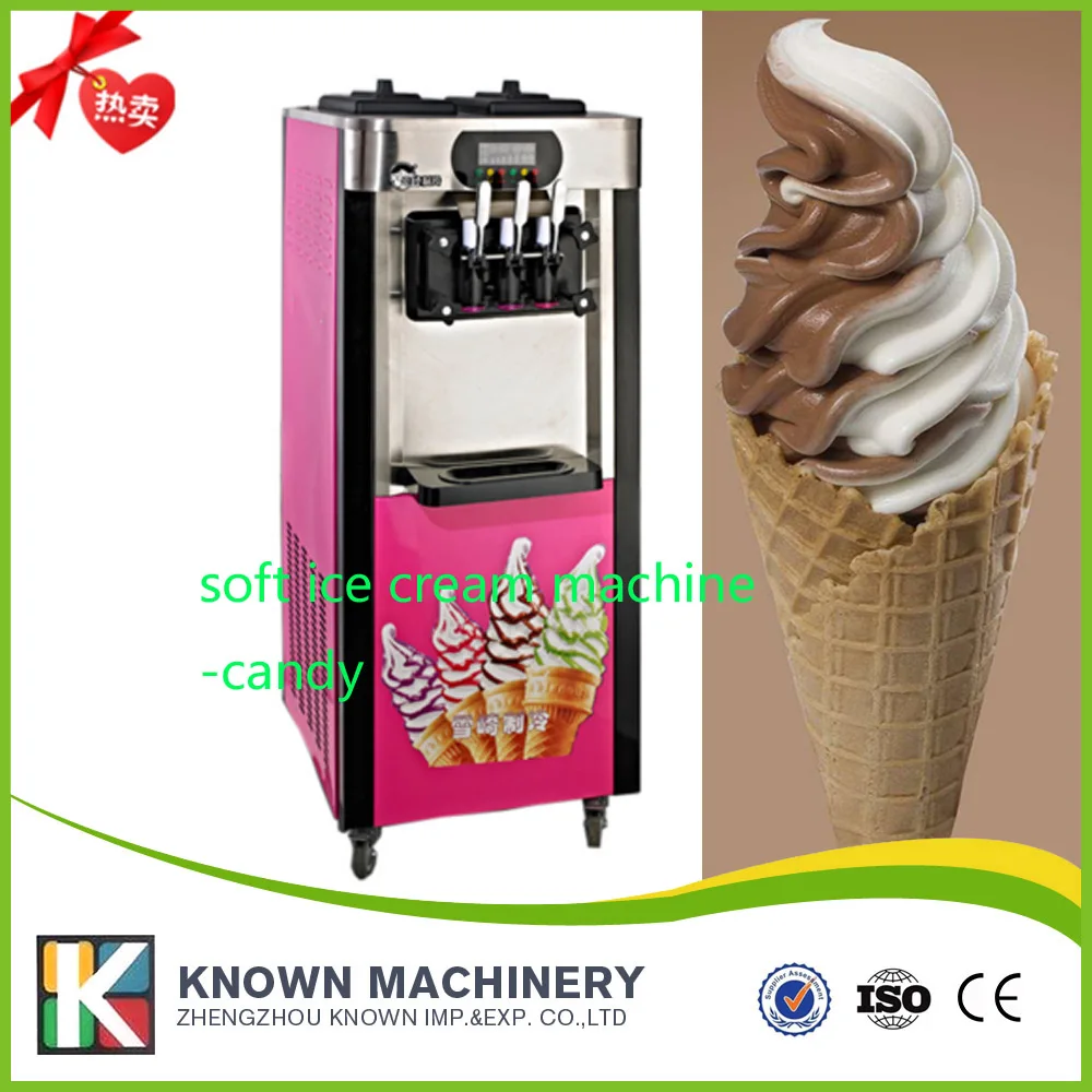 

1PC Commercial Soft Ice Cream Machine 2000W/220V Ice Cream Maker 20L/H 3 Flavors Yogurt Ice Cream Machine