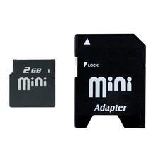 Год оригинальная емкость 2 Гб мини карта памяти SD с бесплатной картой адаптер