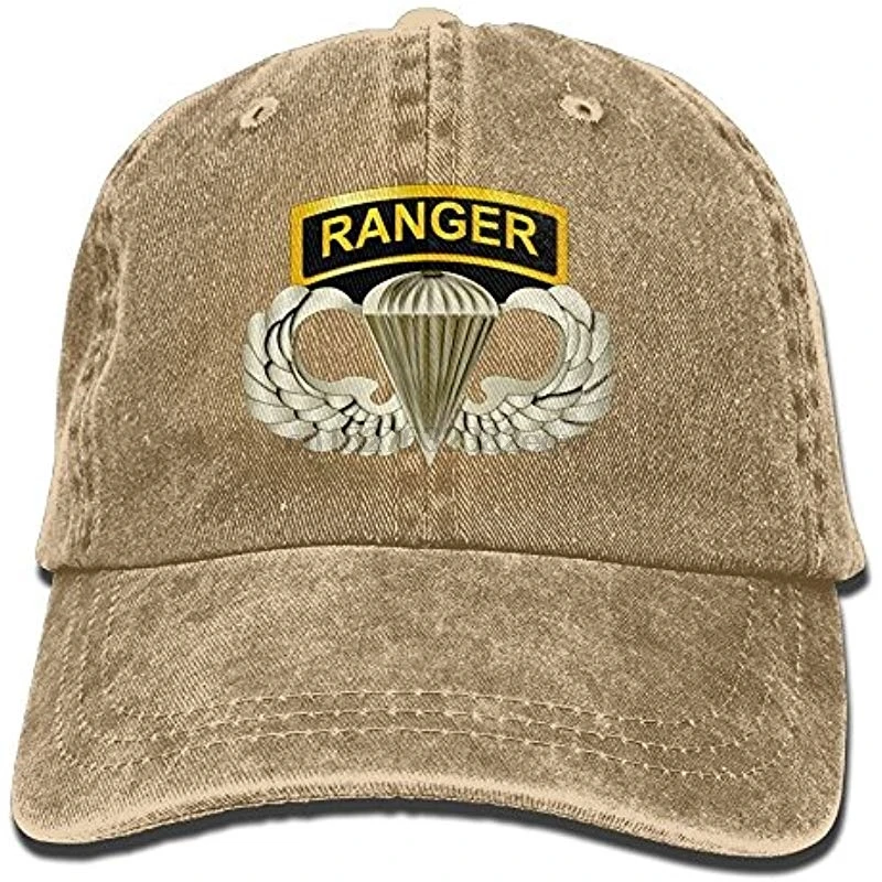 

101st Airborne Ranger Tabs Mens & Womens Baseball Cap Retro Jean Snapback Hat