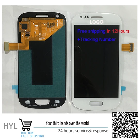 

Original  Touch Screen touchscreen Digitizer+LCD display with frame For Samsung S3 mini i8190 free shipping