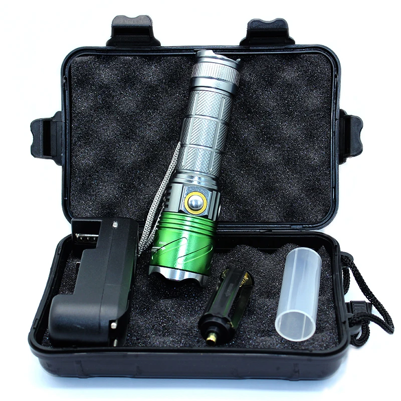 

CREE XM-L2 U2 Led Flashlight 2000LM 5W Rechargeable Linterna 395 Ultraviolet Violet Light UV Led Lamp Torch + Charger + Gift Box