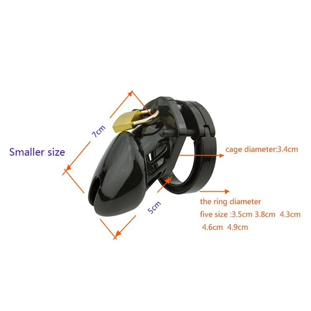 Chaste Bird Small/Standard Male Chastity Device Cock Cage With 5 Size Rings Brass Lock Locking Number Tags Sex Toys