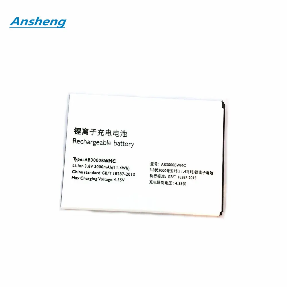 Ansheng Высококачественная батарея 3000 мАч ab3000mwmc для смартфонов Philips Xenium I928 CTI928 |