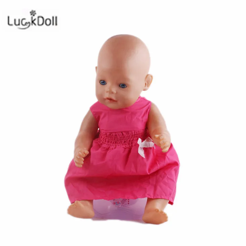 Luckdoll мода лето новое платье для 43 см куклы лучшие подарки