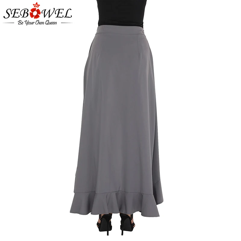 Grey-Chiffon-Tie-Waist-Ruffle-Palazzo-Pants-LC77034-11-2 
