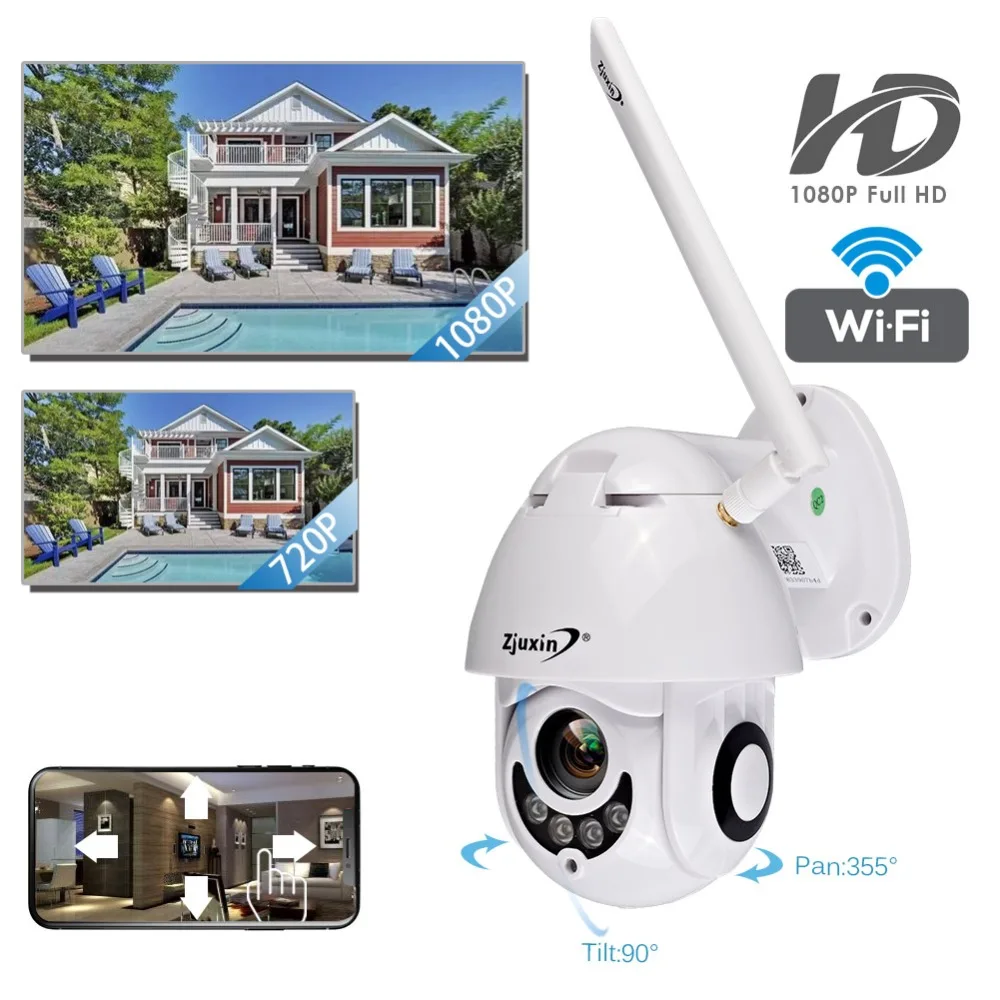 Ip-камера, WiFi, 2MP, 1080 P, беспроводная, PTZ, скоростная, купольная, CCTV камера, наружная, безопасность, наблюдение, ipCam, камера, seguridad, wifi, внешняя