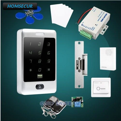 

HOMSECUR Waterproof Anti-Vandal 13.56Mhz IC Metal Access Control System with Touch Keypad