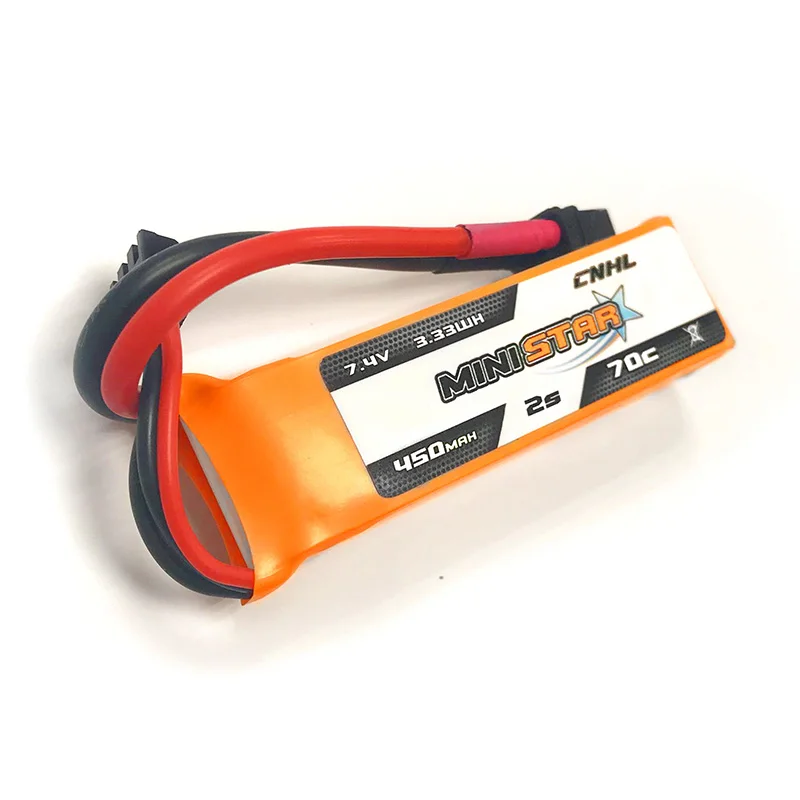 4 шт CNHL MiniStar 450 mAh 7,4 V 2 S 70C Lipo батарея с XT30U вилкой