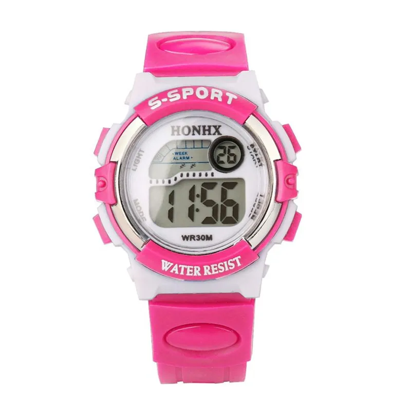 Детские уличные спортивные часы дети мальчик девочки светодиодный цифровой секундомер водонепроницаемые наручные часы детские часы montre