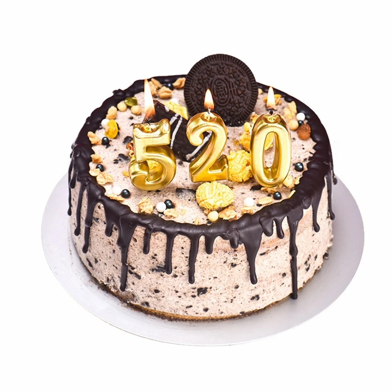 

Hoomall 1PC Digital Birthday 520 Candles Make A Proposal Big Cake Candles Decor Smokeless Birthday Number Birthday Decorations