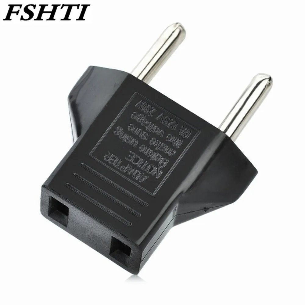 6A EU Adapter Plug USA to Euro Europe Wall Power Charge Outlet Sockets