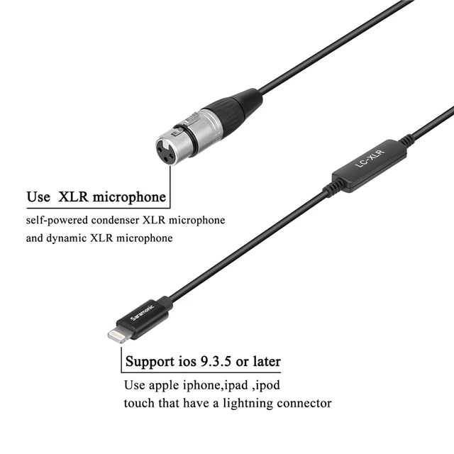Saramonic Câble USB-C Vers XLR UTC-XLR 6 m Noir