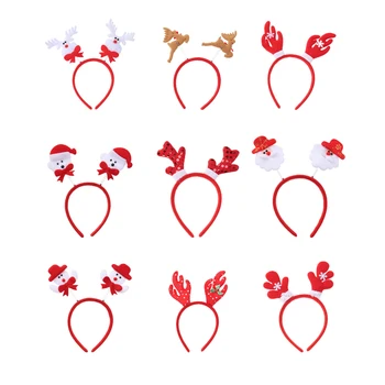 

9pcs Christmas Headbands Cartoon Decorative Cute Hair Hoops Headbands for Girls Baby Children