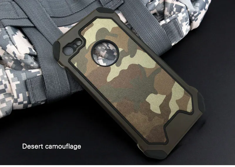 Армейский Военный камуфляж Броня противоударный чехол для телефона для iPhone 11 pro XS Max XR 5 5S SE 6 6S 7 8 Plus X с двойным слоем ТПУ чехол