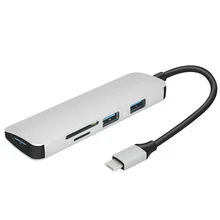 USB 3,0 четырех-Порты и разъёмы микро адаптер 5 в 1 кардридер USB3.0 usb-хаб высокоскоростной адаптер компьютера необходимые аксессуары