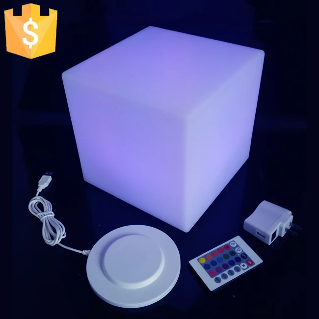 Высокое качество RGB цвет зарядки аккумуляторная 20 см светодио дный LED cube Настольная лампа для дома/бар/кафе/сад украшения 20 шт